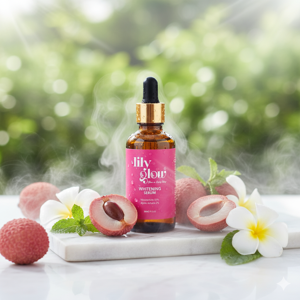 Lily Glow Whitening Serum for Face, Hands & Feet Glutathione, Brightening Formula | For Men, Women, Oily & Dry Skin 30ml - Image 2