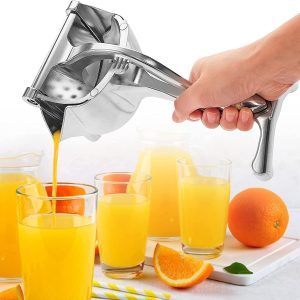 Stainless Steel Lemon & Orange Clip Handheld Fruit Juicer Durable Manual Portable Citrus Squeezer for Kitchen & Baby Fruit Juice