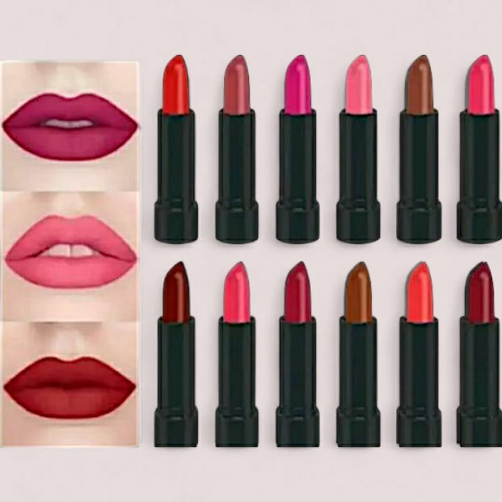 12 Pcs High Pigmented Matte Lipstick Set Long Lasting Smooth Texture Lip Color Collection For Bold And Beautiful Looks - Image 5