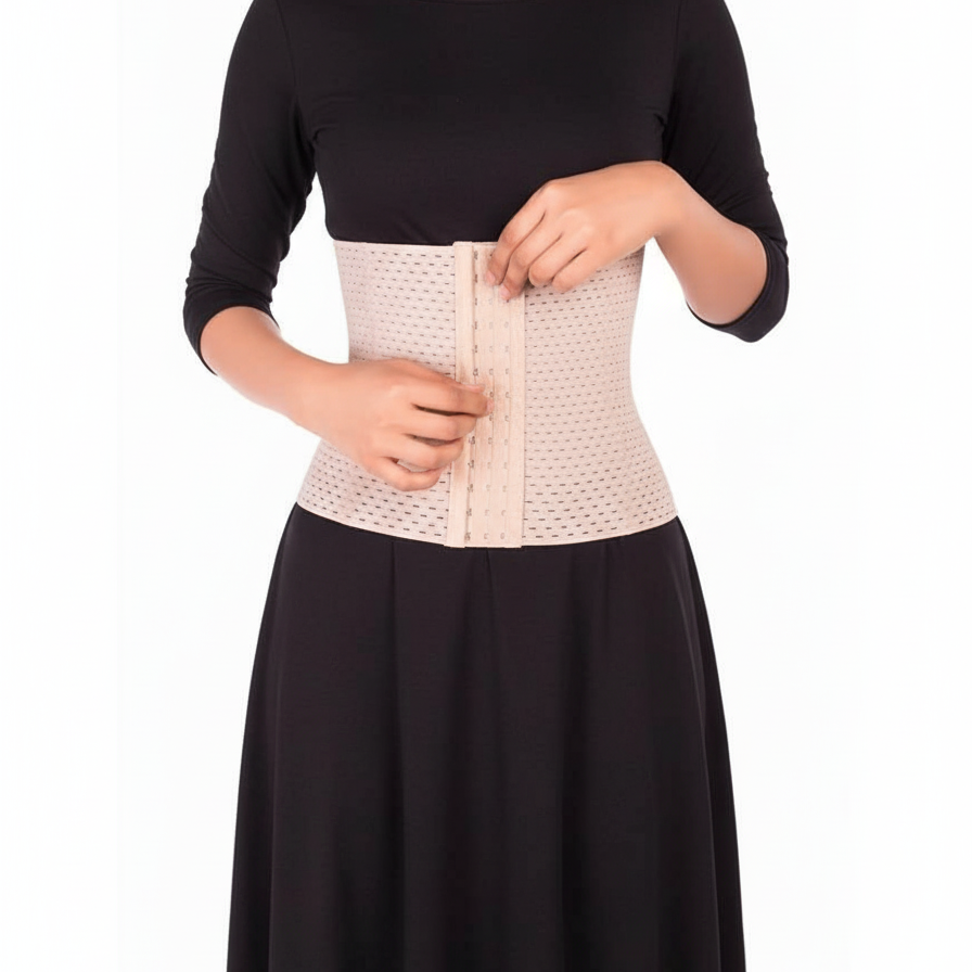 Women Jali Belly Belt | Adjustable Body Shaper Tummy Slimming Belt with Hooks for Waist Training & Posture Support - Image 3