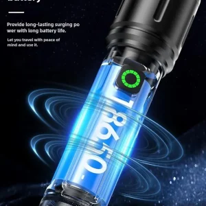Rechargeable White Laser Super Battery Aluminum LED Flashlight, Body Tactical,Long Battery Zoomable, Light