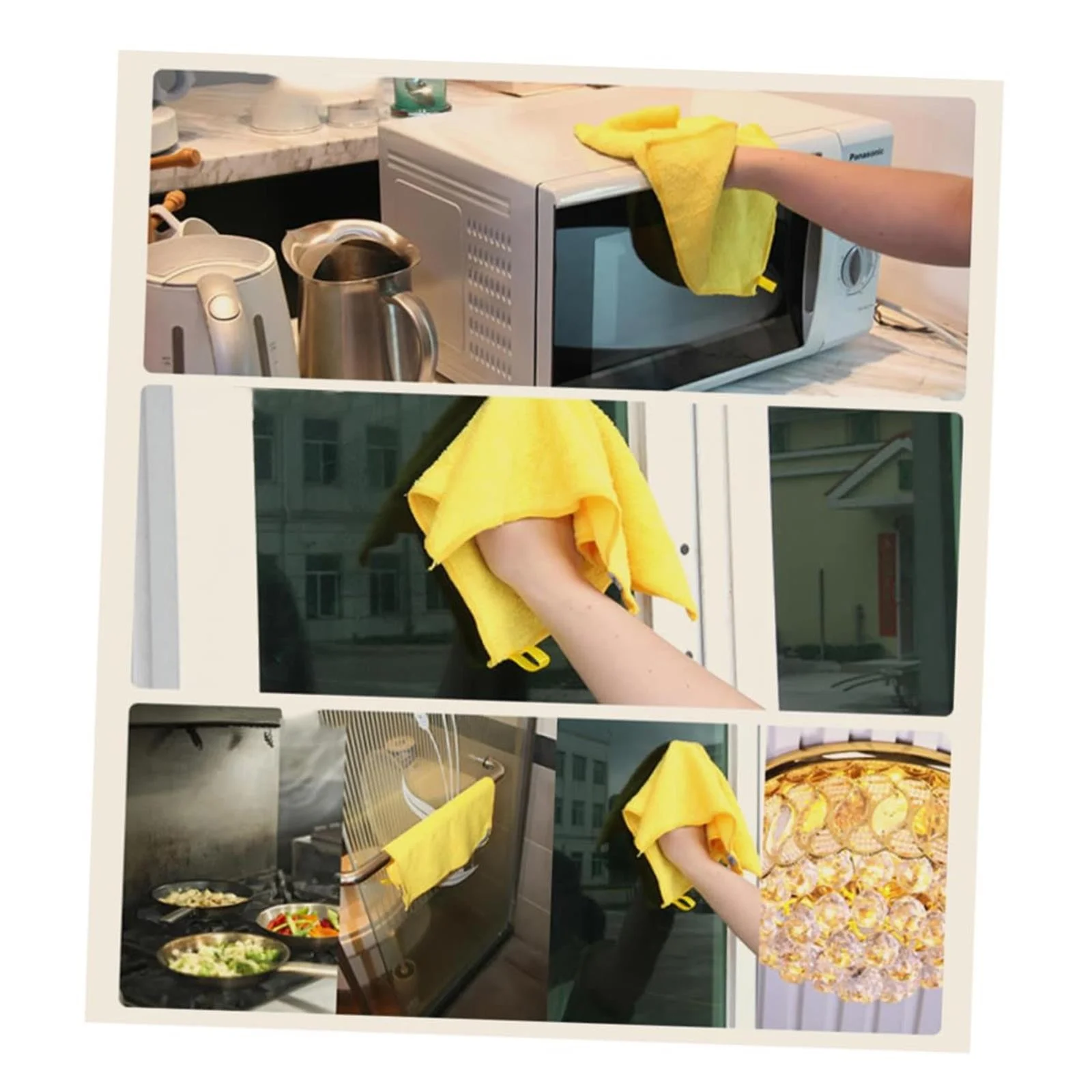 Microfiber Cleaning Towel Set Super Absorbent, Soft & Reusable for Kitchen, Car & Home Use - Image 3