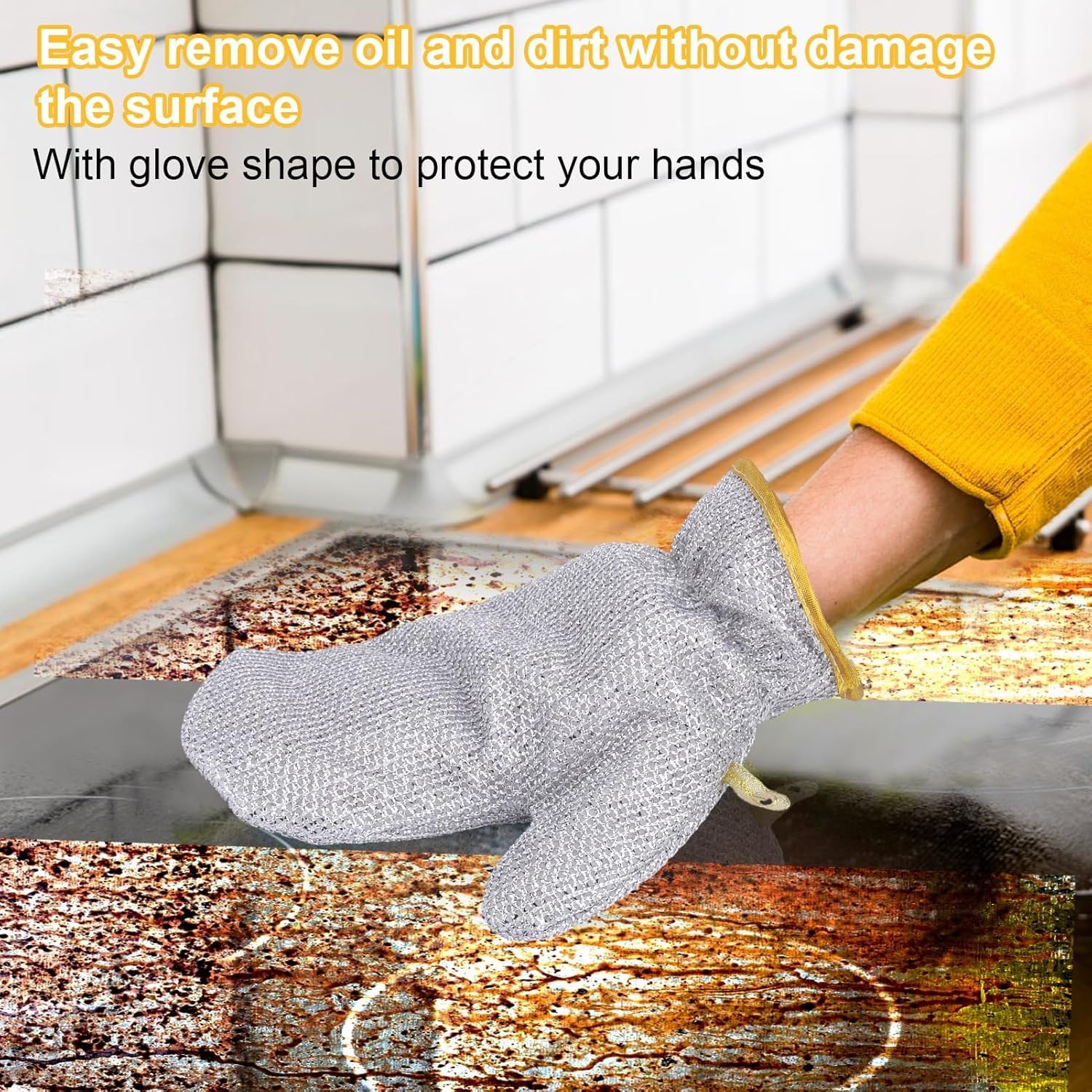 Title: Heavy-Duty Silver Heat-Resistant Oven Mitts Professional Grade Kitchen Safety (Pair)