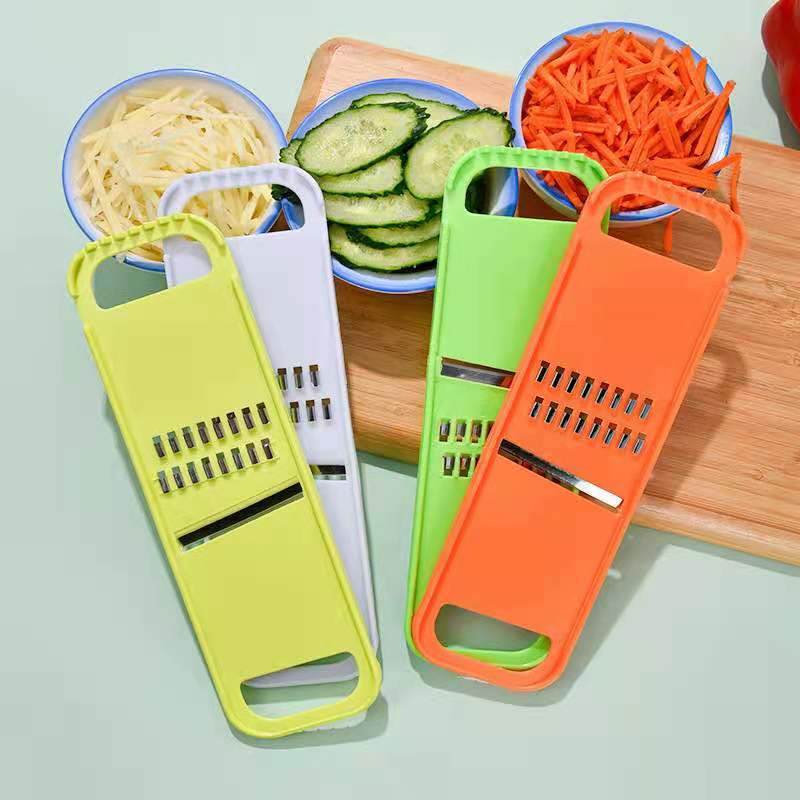 Handheld Stainless Steel Vegetable Mandoline Slicer and Julienne Grater Set for Efficient Kitchen Food Preparation and Creative Garnishing - Image 2