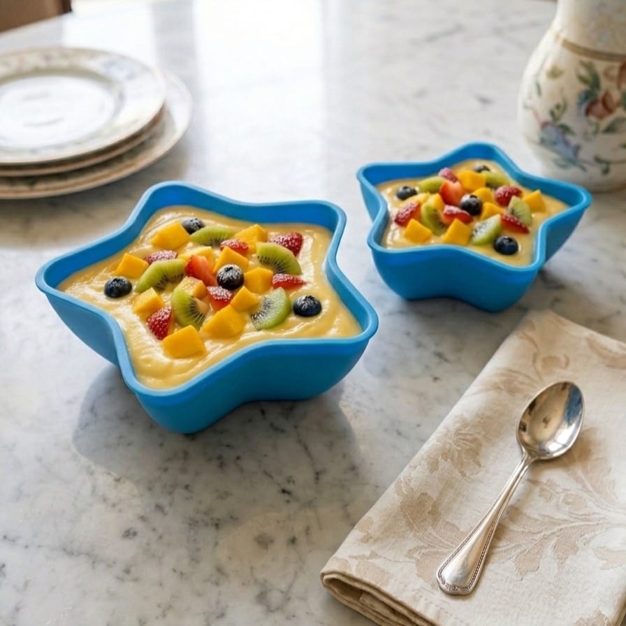 1 PCs Custard Star Bowl Elegant Design Dessert Serving Bowl for Custard Pudding Fruit and Sweets (Random Color) - Image 3