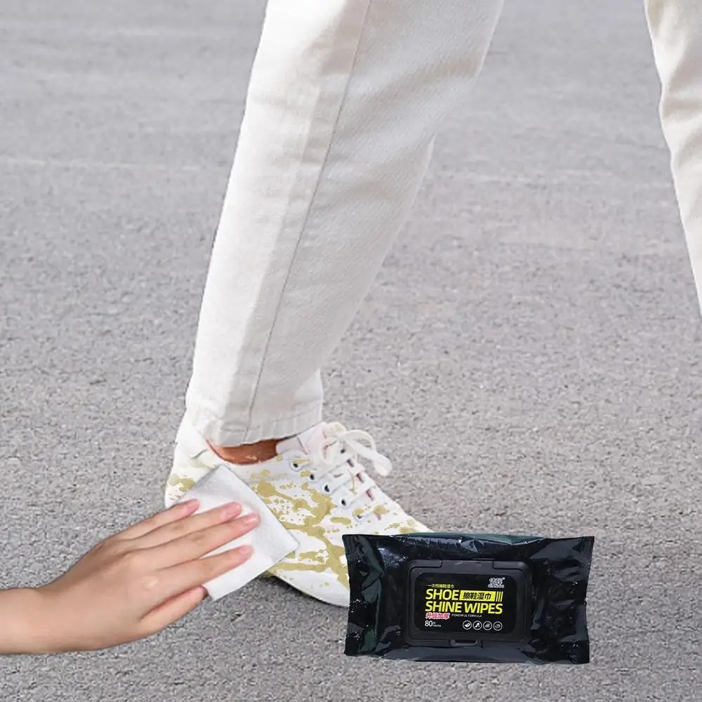 Premium Quick-Shine Shoe Cleaning Wipes (80-Count Pack) - Image 3