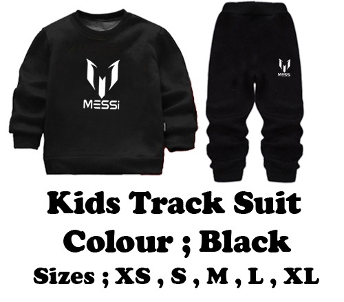 Kids Missi Printed Black & Black Tracksuit Set - Image 3