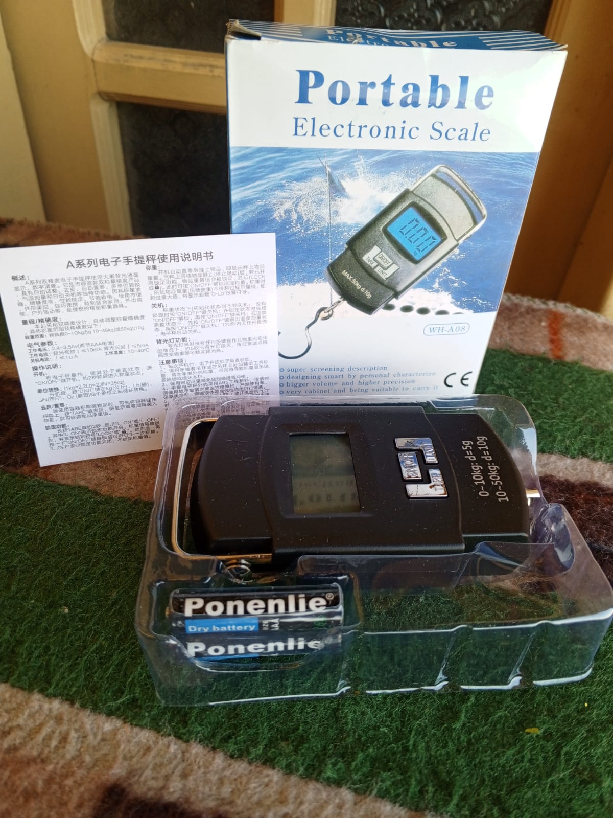 WH-A08 Portable Electronic Scale 50kg Digital Hanging Luggage Scale - Image 4