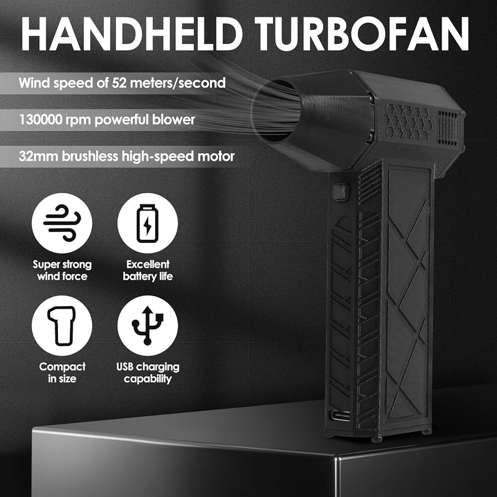 Mini Jet Fan Brushless Powerful Violent Fan Compact Portable Design - Image 2