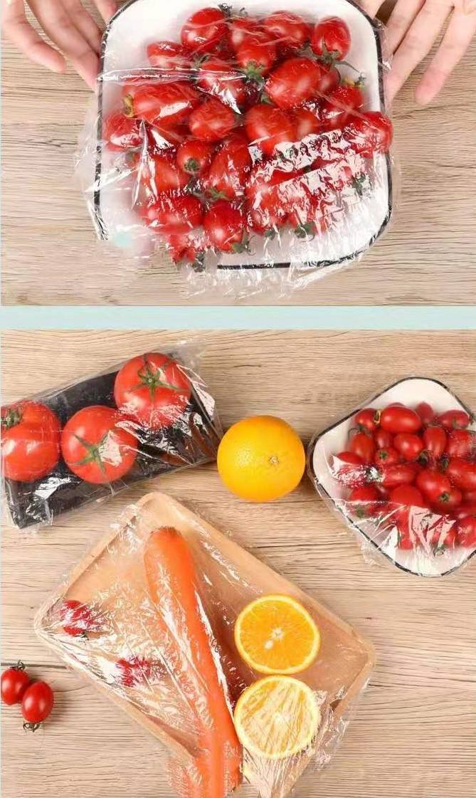 Scoop Disposable 100Pcs Food Cover Elastic Stretchable Bowl & Plate Covers Universal Fit Plastic Covers for Kitchen Food Preservation - Image 3