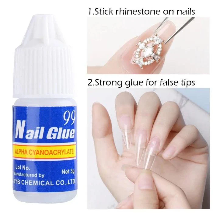 Pack of 5 Â– Strong Nail Glue for Nail Art, Decorations & Artificial Nails Â– Quick-Drying Adhesive for Press-Ons, Nail Tips, Rhinestones & DIY Manicure - Image 5