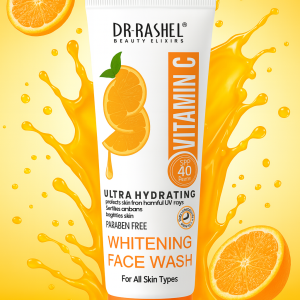 Dr Rashel Vitamin C Ultra Hydrating Whitening Face Wash  Brightening & Moisturizing Cleanser, 100ml (1 Pc)