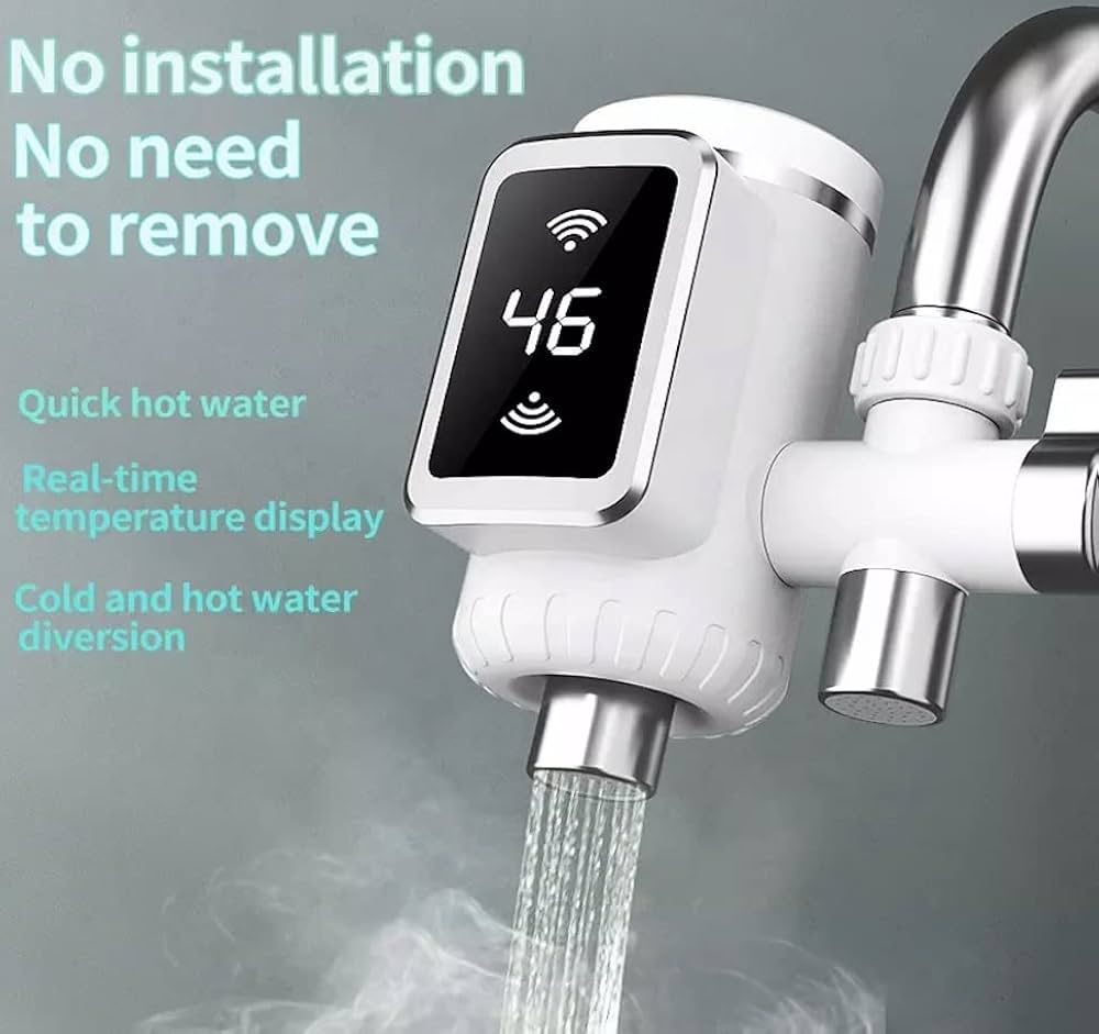 3000W Water Heater Faucet Instant Heating Tap with Grow Free Installation for Home and Kitchen Use