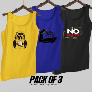 Pack of 3 Men's Gym Sando Tank Tops Sleeveless Fitness & Workout Wear