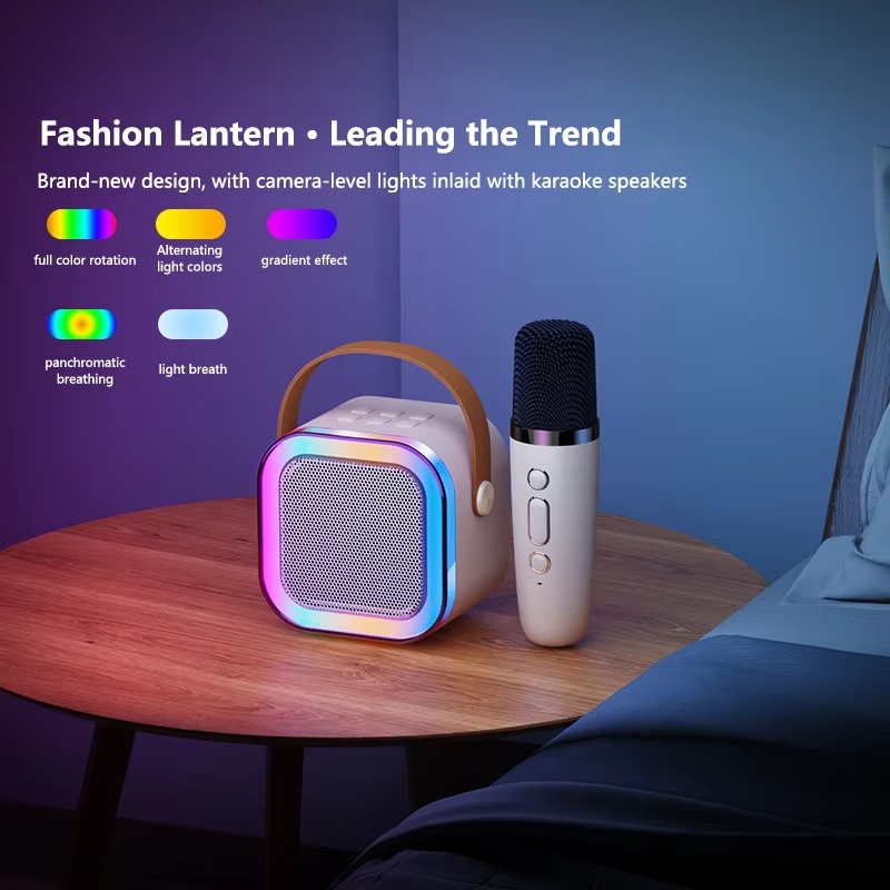 K12 Portable Bluetooth Speaker with Wireless Mic | RGB LED Lights