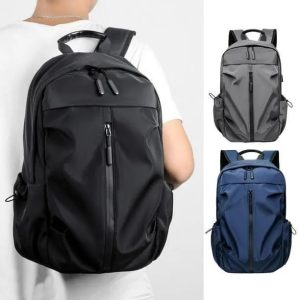 Premium Waterproof Nylon Casual Backpack Minimalist Unisex Travel & School Shoulder Bag for Boys, Girls & College Students