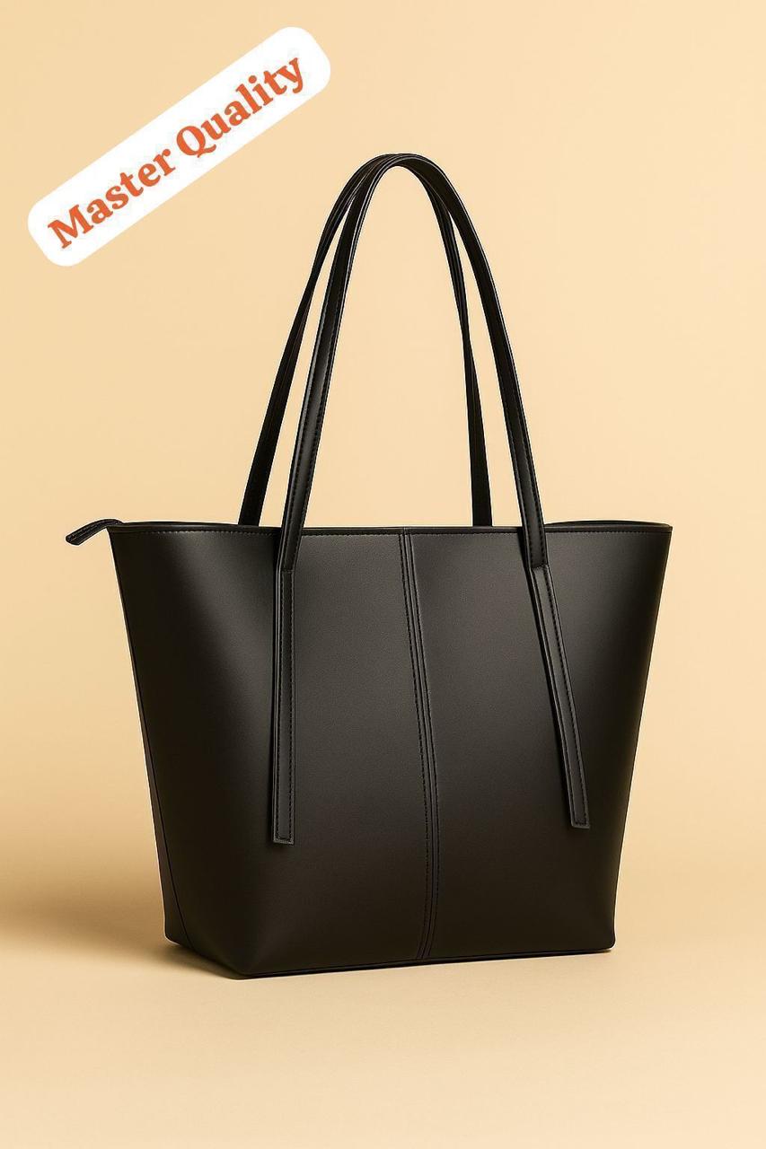 Womens Leather Tote Bag With Zipper Pocket Master Quality Stylish And Durable Fashion Accessory - Image 3
