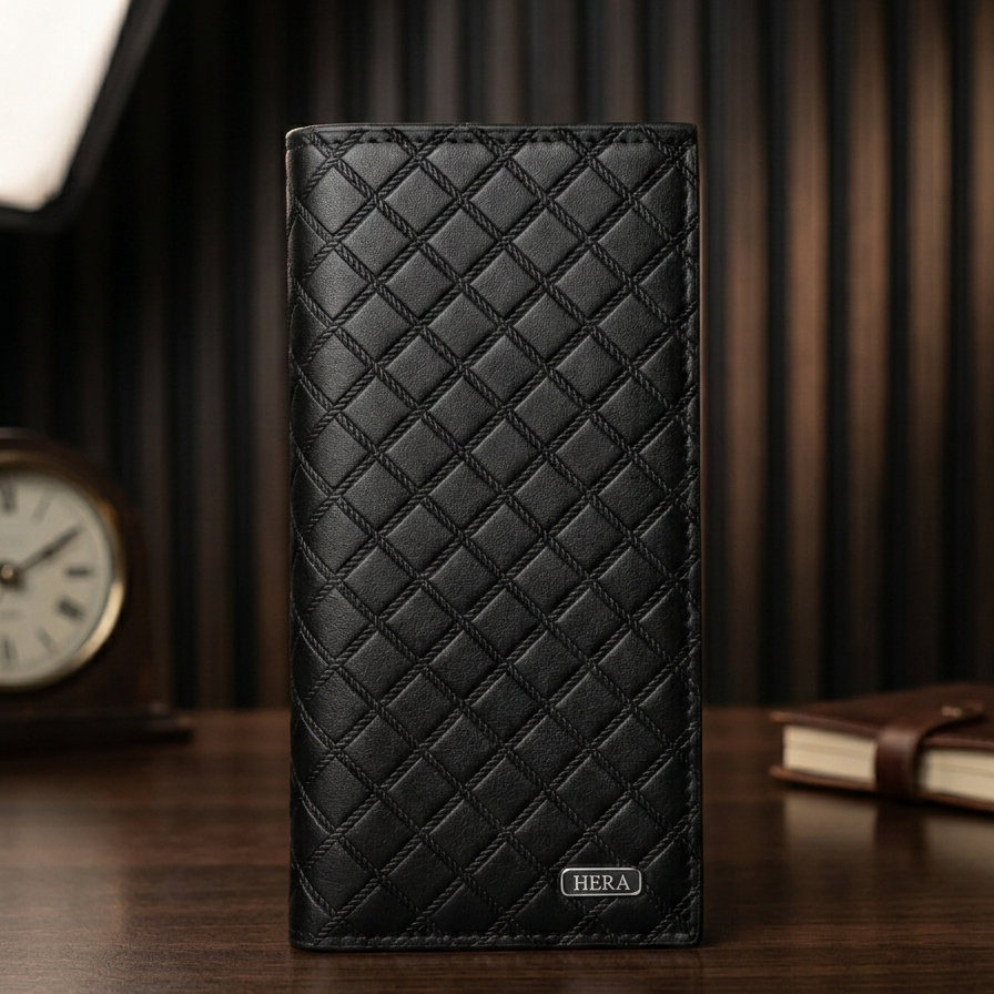 Mens Quilted Leather Bifold Wallet | Slim & Stylish | Multiple Card Slots | Durable Everyday Accessory - Image 2