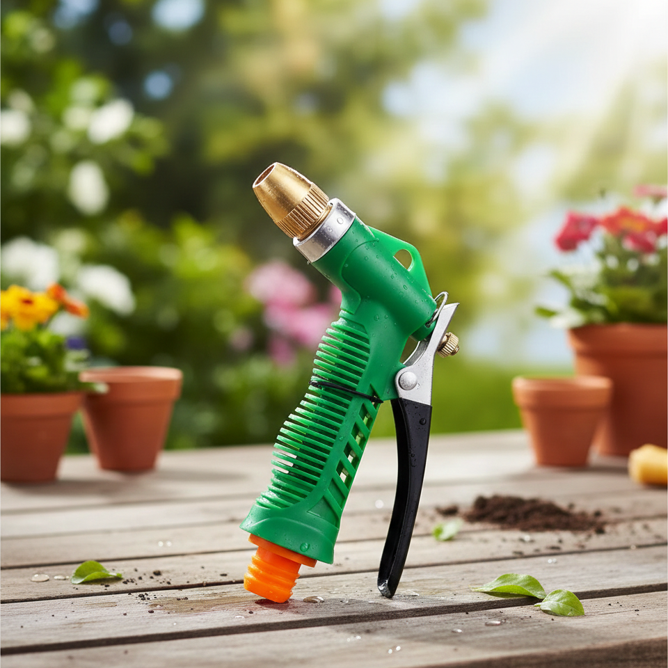 Water Spray Brass Nozzle Gardening Planter High Pressure Water Sprayer With Trigger Spray For Garden Car Washing And Bike Cleaning - Image 2