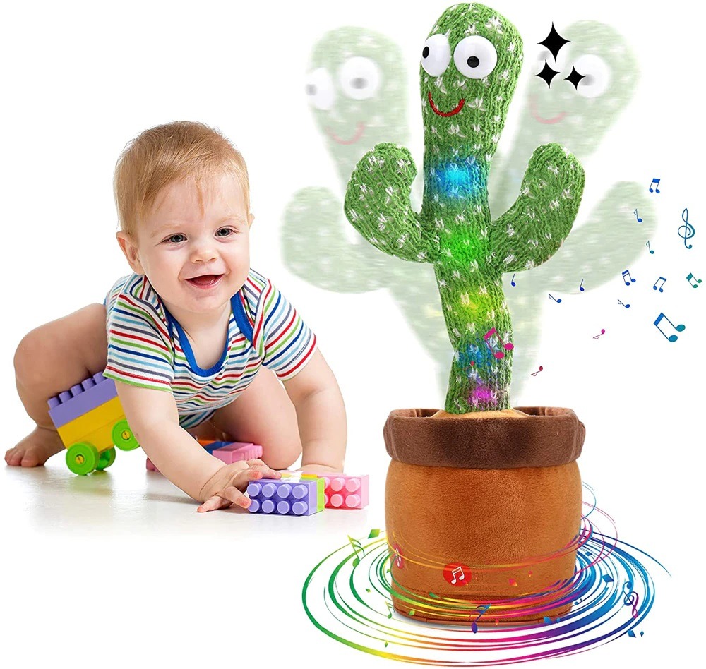 Dancing Cactus Toy for Kids Talking & Singing Plush Cactus | Interactive Mimic Toy | Battery Operated Fun Toy for Toddlers (Without Box) - Image 2
