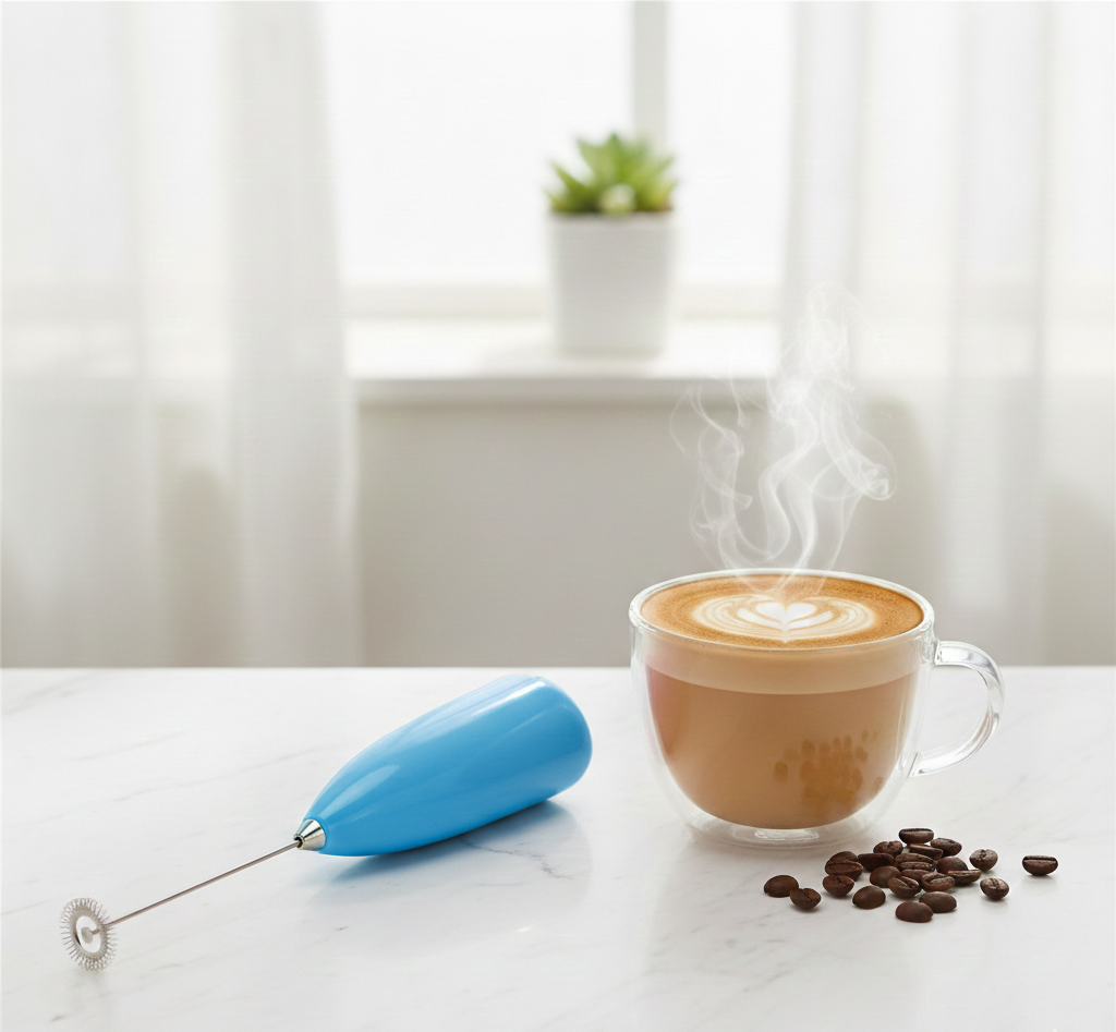 Coffee Beater & Milk Frother Mini Handheld Egg Whisk, Drink Mixer & Foamer for Kitchen Use | Practical Cooking Tool (Random Color)