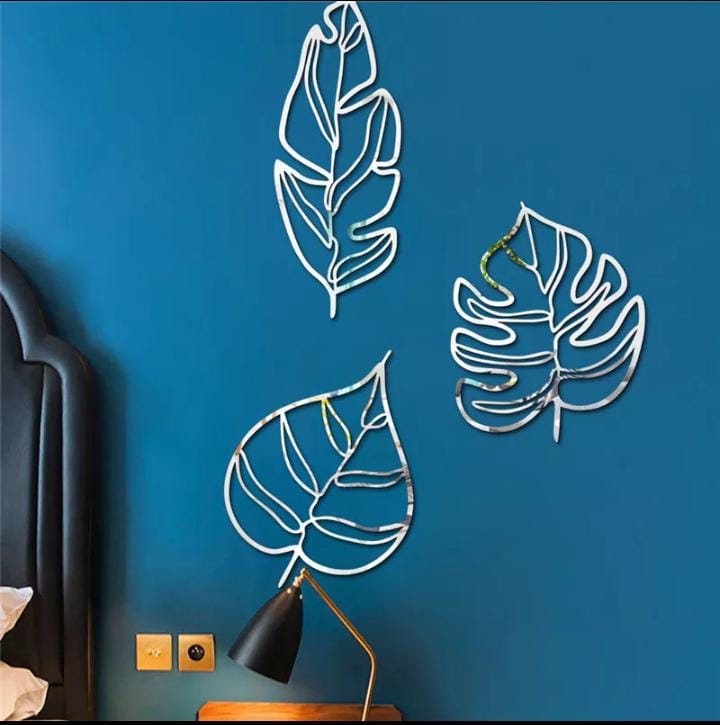 Maple Leaf Acrylic Mirror Wall Decorations - Image 2