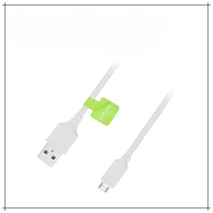 Infinix Copper Fast Charging Micro USB Data Cable Durable White Charging & Sync Cable for Android Devices - Image 3