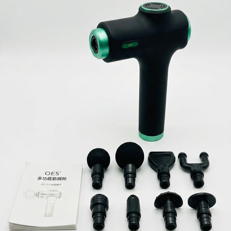 8 in 1 Multifunction Muscle Massage Gun Deep Tissue Percussion Massager with 8 Interchangeable Heads