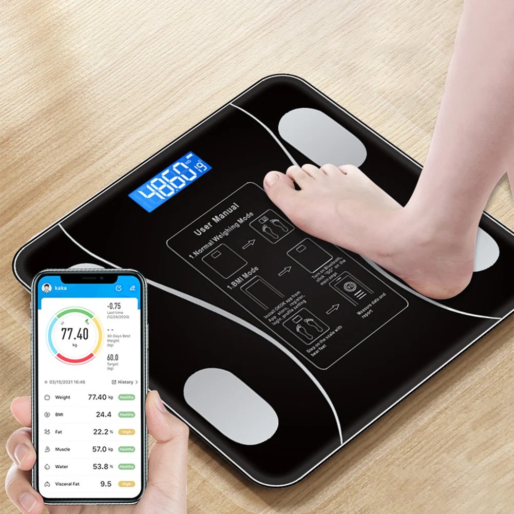 Smart Wireless Bluetooth Digital Weight Scale Max 180kg, Precision D=50g, Body Weight Monitoring - Image 5
