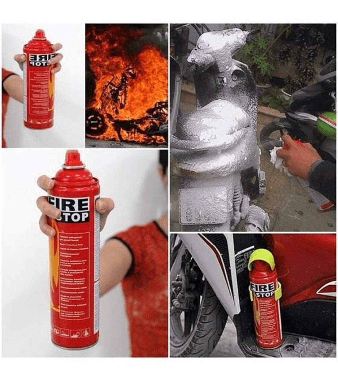 Foam Stop Fire 500ml Portable Fire Extinguisher Spray | Fire Stop Emergency Safety Spray For Home, Kitchen, Car & Office - Image 4