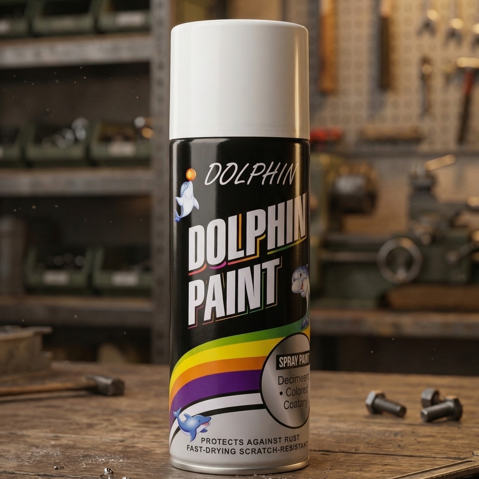 Dolphin Multi-Purpose Spray Paint Fast-Drying, Anti-Rust & Scratch Resistant High-Gloss Finish for Metal, Wood, Plastic & Automotive 300ml - Image 3