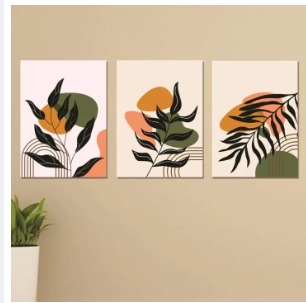 Set of 3 Wooden Photo Tile Frames Spiritual Wall Art Decor, 8×11 inches