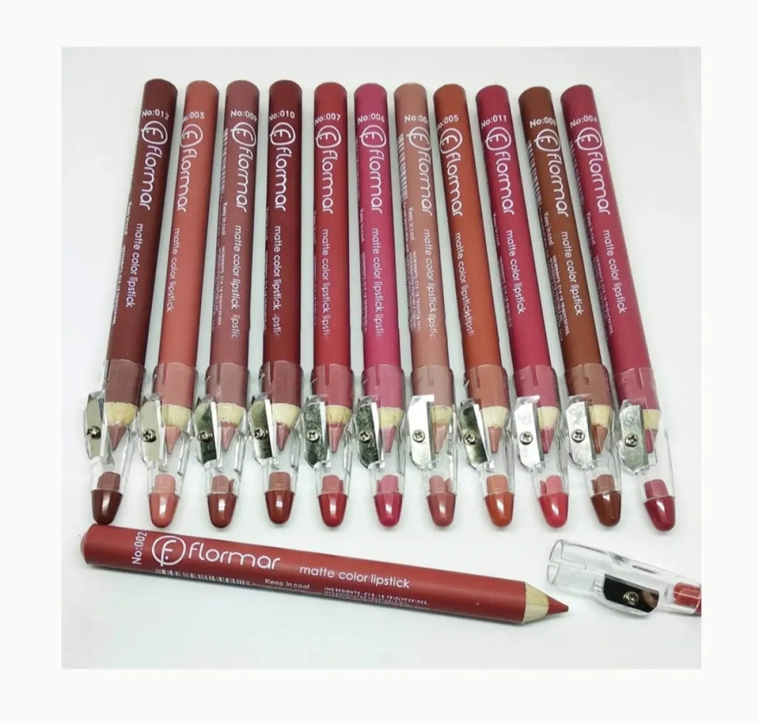 Set of 12/6 Pcs Matte Nude Colors Lip Liners Pigmented Lip Pencils - Image 2