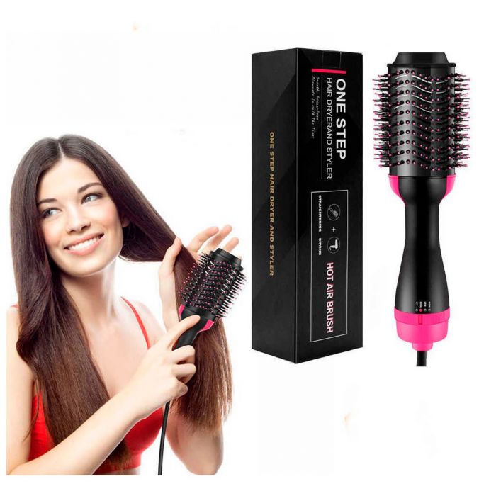 One Step Hair Dryer And Styler Hot Air Brush With Extra Hair Tool Set Professional Volumizer, Straightener, Curler, And Dryer In One - Image 3