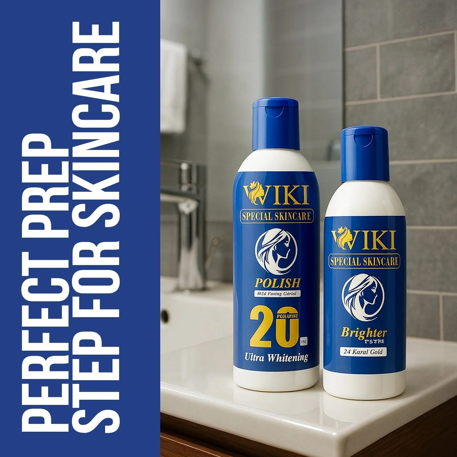 WIKI Special Skin Care Polish With Peeling Cream 200ml & 24K Gold Brighter Powder 100ml Ultra Whitening Formula - Image 2