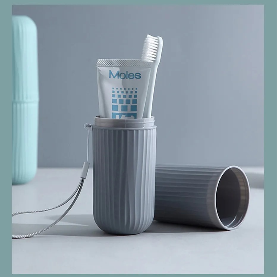 Portable Toothbrush Holder Toothpaste Storage Cup Household Travel (random color) - Image 5