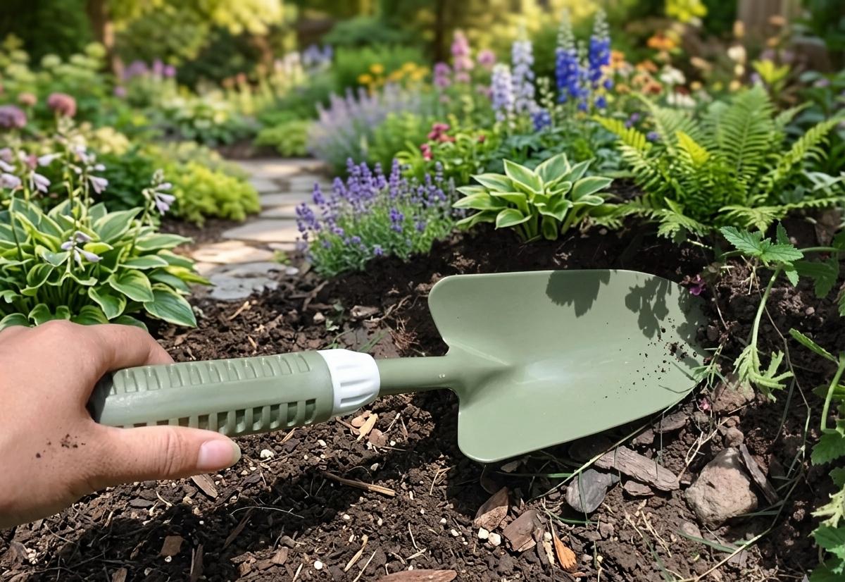 GreenPro Gardening Hand Trowel Heavy Duty Digging Shovel with Comfortable Anti-Slip Grip Handle - Image 2