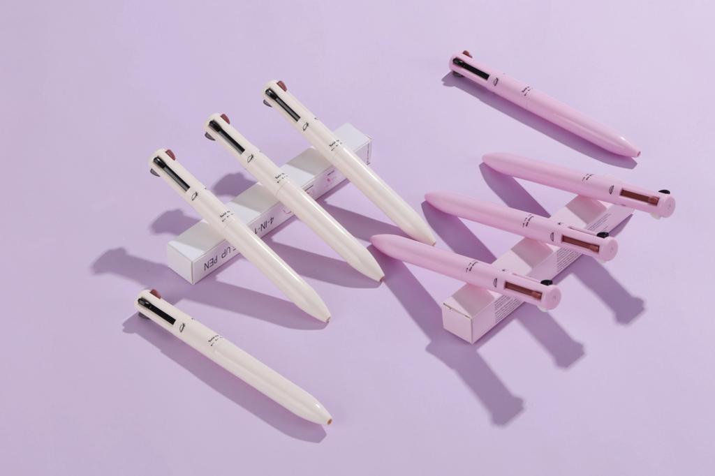 Multi-effect 4 In 1 Eyeliner Eyebrow Pencil Contour Pen Long Lasting Waterproof for girls, eyeliner lipstick highlighter brow liner all in one (Random Color) - Image 2