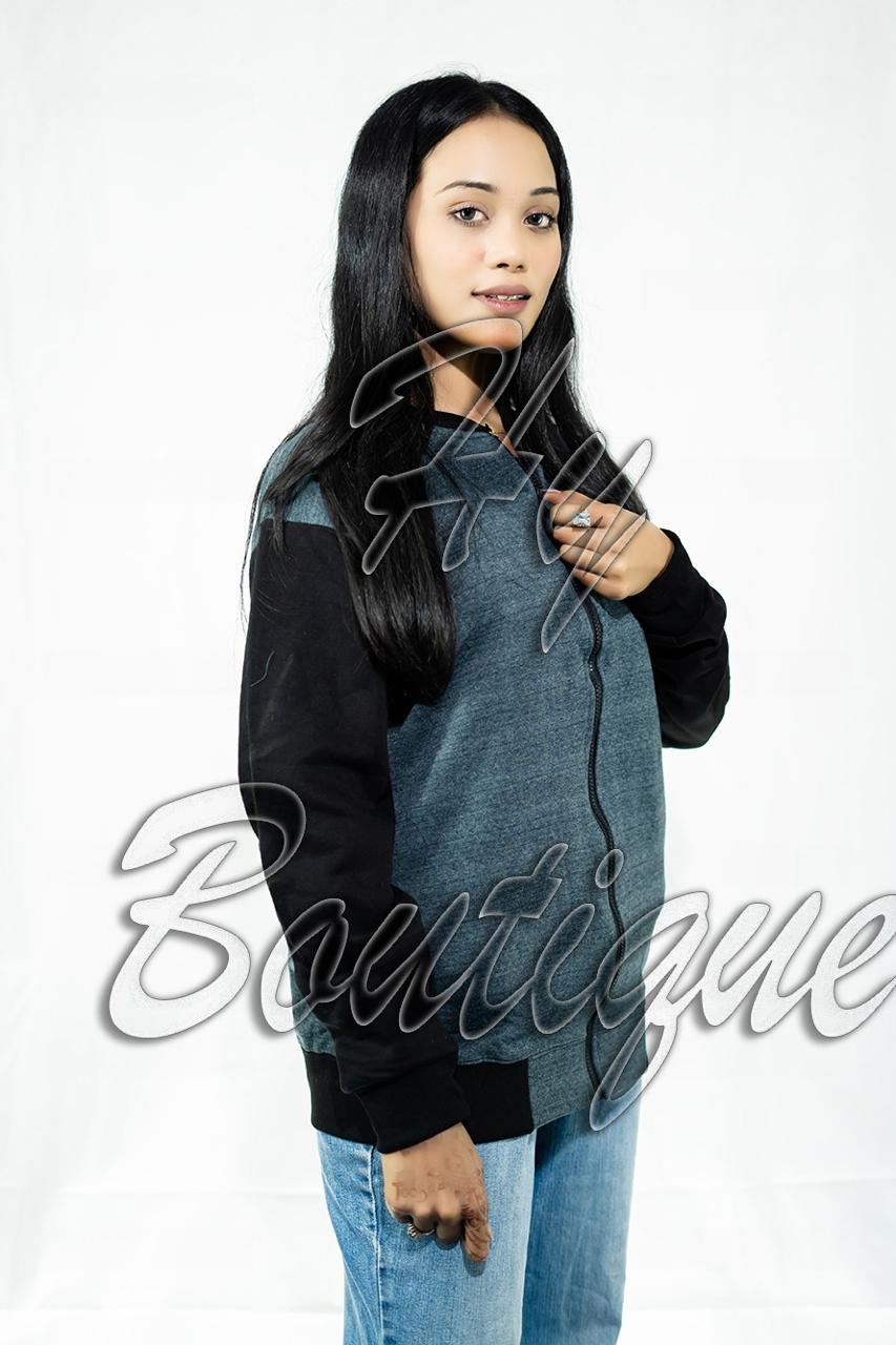 Winter Collection Womens Plain Grey Charcoal Jacket | Stylish & Warm Outerwear | Elegant Winter Fashion for Ladies