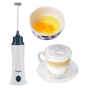 Rechargeable Electric Coffee Frother & Milk Beater Handheld Foam Maker with Stainless Steel Whisk, USB Charging, and Powerful Motor