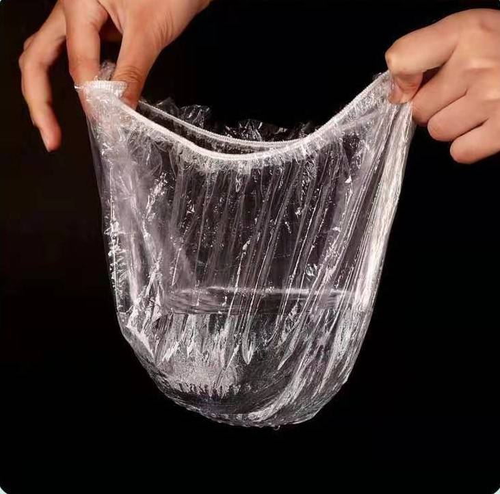 Scoop Disposable 100Pcs Food Cover Elastic Stretchable Bowl & Plate Covers Universal Fit Plastic Covers for Kitchen Food Preservation - Image 4