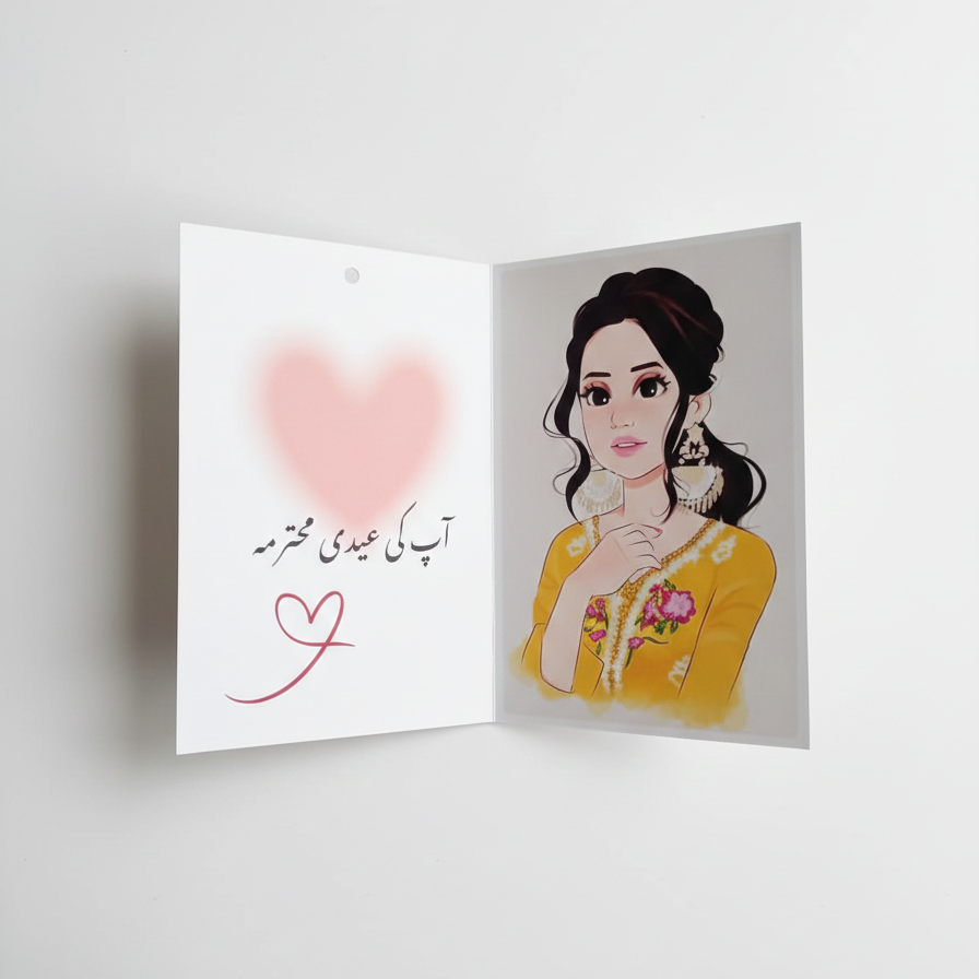 Eidi Card 4x5 Size , Single Card Only (Random Design)