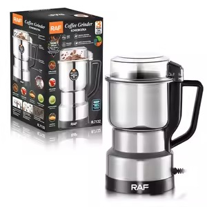 RAF Stainless Steel Electric Coffee Grinder High-Power Bean & Spice Blender for Home Use
