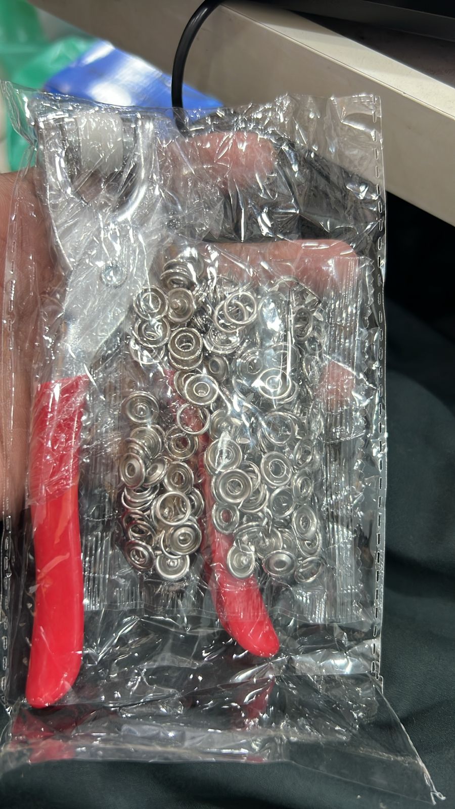 Hand Press Button Plier With 50 Tich Buttons - Image 4