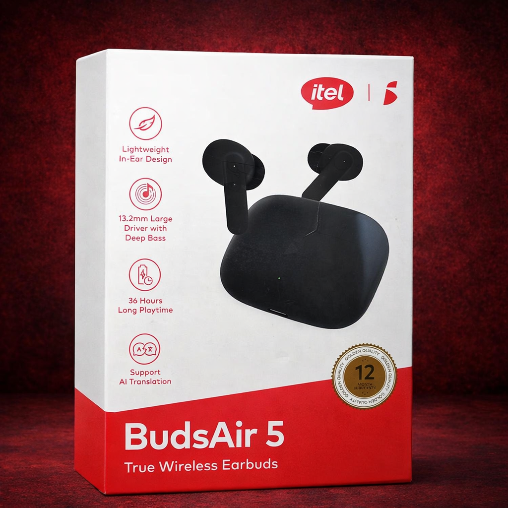 Itel BudsAir 5 True Wireless Earbuds Bluetooth 5.4, 36 Hours Playtime & Deep Bass Audio - Image 4