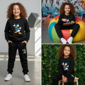 Black Duck Printed Kids Tracksuit