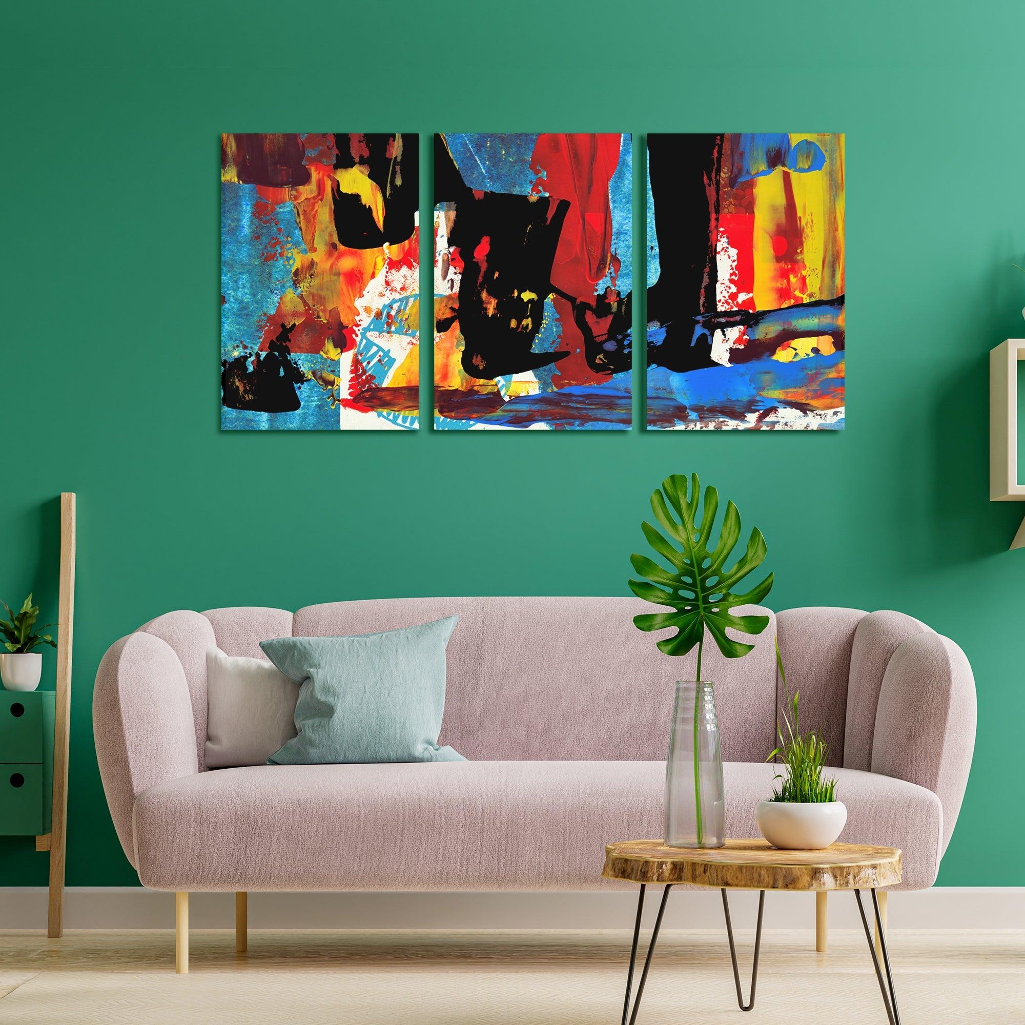 3D Wall Art Panels Frame Canvas painting Modern Wall Art SET OF 3 - Image 4