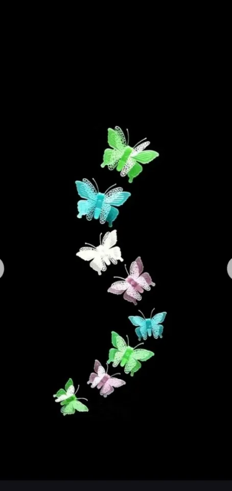 Pack of 08 Butterfly Wall Sticker Glow in the Dark Luminous 3D Butterfly Stickers DIY Wall Sticker 3D Art Mural for Decorations - Image 2