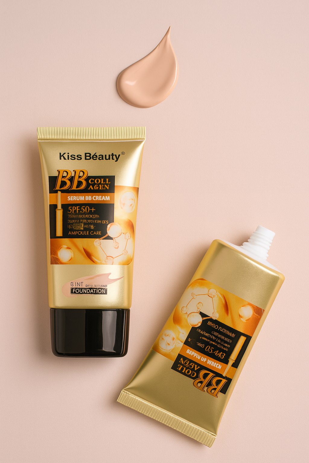 8 in 1 BB Collagen Foundation All-in-One Makeup & Skincare with Whitening, Brightening, Moisturizing, Anti-Aging, UV Protection, Concealing & Long-Lasting Coverage