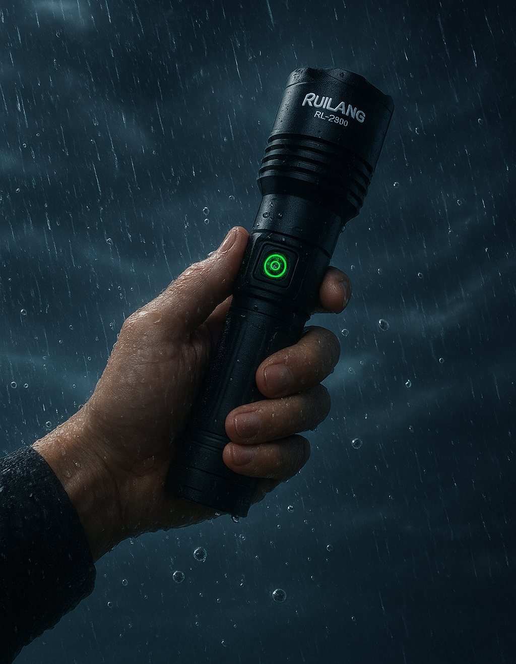 RL-2308 High-Power Rechargeable LED Flashlight Long Range, Durable & Energy Efficient